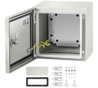 VEVOR Caja Eléctrica de Acero del Recinto de la Caja Eléctrica, 20x20x15 cm Acero al Carbono IP65
