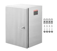 VEVOR Caja Eléctrica de Acero Inoxidable Gabinete Eléctrico 60x50x20cm IP66 Caja Impermeable Montada en Pared con Placa de Montaje Bisagra de Bloqueo para Equipos Electrónicos Eléctricos al Aire Libre