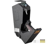 VEVOR Caja Fuerte Biométrica para Pistola de Acero para 1 Pistola con 3 Formas de Acceso de Huella Dactilares, Contraseña y Llave Caja Fuerte para Armas para Joyería Documentos Pistolas, Negro