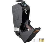 VEVOR Caja Fuerte Biométrica para Pistola de Acero para 1 Pistola con 3 Formas de Acceso de Huella Dactilares, Contraseña y Llave Caja Fuerte para Armas para Joyería Documentos Pistolas, Negro