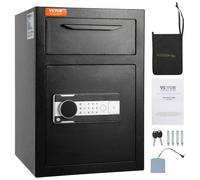 VEVOR Caja Fuerte con Cerradura Electrónica Caja Fuerte de Depósito de Acero Laminado en Frío 2,5C Caja Fuerte con Trampilla Desbloqueo de Contraseña de 3-12 Dígitos y Llaves para Documentos Dinero