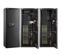 VEVOR Caja Fuerte para 6-8 Rifles con Cerradura y Teclado Digital Gabinete Alto de Almacenamiento para Armas de Acceso Rápido con Estante Extraíble Gabinete para Rifles y Escopetas para Hogar