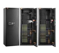 VEVOR Caja Fuerte para 6-8 Rifles con Cerradura y Teclado Digital Gabinete Alto de Almacenamiento para Armas de Acceso Rápido con Estante Extraíble Gabinete para Rifles y Escopetas para Hogar