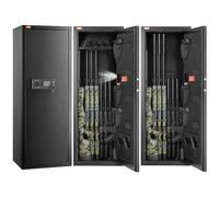 VEVOR Caja Fuerte para 8-10 Rifles con Cerradura y Teclado Digital Gabinete Alto de Almacenamiento para Armas de Acceso Rápido con Estante Extraíble Gabinete para Rifles y Escopetas para Hogar
