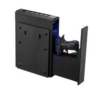 VEVOR Caja Fuerte para Pistolas Control Deslizante, 3 Formas de Acceso por Huella Dactilares, Contraseña y Llave, Caja Fuerte para Armas con Iluminación, Capacidad de 1 Pistola y 1 Cargador, Negro