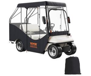 VEVOR Caja para carrito de golf, caja de conducción de poliéster 420D con ventanas transparentes de 4 lados, 4 cubiertas para autos de club de pasajeros, universales, se adapta a la mayoría de los car