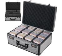 VEVOR Caja para Tarjetas Graduadas para 162 PSA, Cerradura de Combinación | 4 Filas 12 Separadores, Capacidad para 120 Cartas SGC, 100 BGS, 550 Protectores, Más de 999 Tarjetas Sueltas, Protección IP55