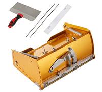 VEVOR Caja plana para paneles de yeso, caja de barro con acabado de aluminio de 265 mm para paneles de yeso, tableros de yeso, guardabarros adicional, 2 cuchillas de acero inoxidable de 10/12