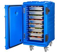 VEVOR Caja Térmica para Alimentos con Aislamiento 120 L para Catering, Caja para Alimentos con Hebillas Dobles, con Asas, Cargador Frontal con Ruedas para Restaurantes y Cantinas, 658 x 480 x 810 mm