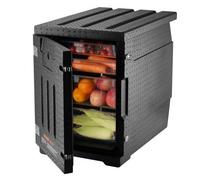 VEVOR Caja Termo Aislada de Alimentos con Caja Aislada 90L, Portacontenedores de Alimentos LLDPE con Hebillas Dobles, Calentador de Alimentos de Carga Frontal para Restaurante, Cantina, etc.