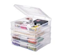 VEVOR Cajas de Plástico Apilables para Guardar Papel de Álbum de Recortes 4 PCS