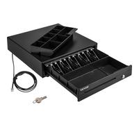 VEVOR Cajón de Efectivo Tipo de Accionamiento 2 Llaves Cajón Portamonedas 12V Caja Registradora de Punto de Venta 41 x 42 x 10 cm Bandeja para Cajón de Dinero Cajón de Caja Registradora Bandeja