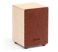 VEVOR Cajón de Percusión de Madera, Tambor Portátil Ligero de Madera de Abedul Contundente de 255 x 255 x 380 mm con Cuerdas de Caja Internas y Pies de Silicona para Principiantes y Profesionales