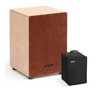 VEVOR Cajón de Percusión de Madera, Tambor Portátil Ligero de Madera de Abedul Contundente de 305 x 305 x 430 mm con Cuerdas de Caja Internas y Bolsa de Viaje para Principiantes y Profesionales