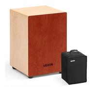 VEVOR Cajón de Percusión de Madera, Tambor Portátil Ligero de Madera de Abedul de 305 x 305 x 430 mm con Cuerdas de Guitarra Internas y Bolsa de Viaje para Principiantes y Profesionales