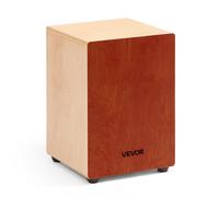 VEVOR Cajón de Percusión de Madera, Tambor Portátil Ligero de Madera de Abedul de 305 x 305 x 430 mm con Cuerdas de Guitarra Internas y Patas de Silicona para Principiantes y Profesionales