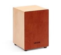 VEVOR Cajón de Percusión de Madera, Tambor Portátil Ligero de Madera de Abedul de 305 x 305 x 430 mm con Cuerdas de Guitarra Internas y Patas de Silicona para Principiantes y Profesionales