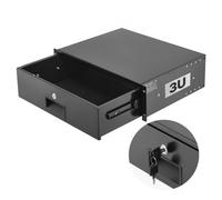 VEVOR Cajón para Montaje en Rack de 3U, Carga de 22,68 kg, Cajón Deslizante con Cerradura y Orificios para Gestión de Cables, para Rack o Gabinete de AV para Servidores de Equipos de Red de 48,26 cm