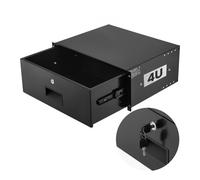 VEVOR Cajón para Montaje en Rack de 4U, Carga de 22,68 kg, Cajón Deslizante con Cerradura y Orificios para Gestión de Cables, para Rack o Gabinete de AV para Servidores de Equipos de Red de 48,26 cm