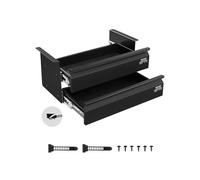 VEVOR Cajones Deslizables Debajo del Escritorio 2 Capas Cajón Extraíble Montado Debajo de Mesa Organizador de Almacenamiento Oculto de Escritorio para Oficina, Hogar, Taller, 457 x 227 x 200 mm