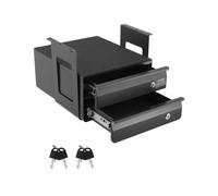 VEVOR Cajones Deslizables Debajo del Escritorio con Cerradura 2 Capas Cajón Extraíble Montado Debajo de Mesa Organizador de Almacenamiento Oculto de Escritorio con Cerradura, 365 x 335 x 250 mm