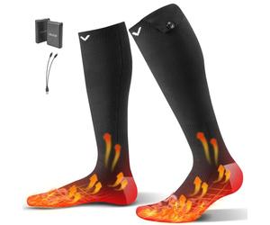 VEVOR Calcetines Calefactables Unisex, con Batería 5000 mAh, Recargables y 4 Niveles de Temperatura, Ideales para Pesca, Camping, Senderismo, Esquí, Trabajo al Aire Libre e Invierno, Talla Única