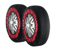VEVOR Calcetines de Nieve Engrosados para Neumáticos, Fibra Poliéster, con Correas Elásticas, con Tracción Nieve para Automóviles, SUV, Camionetas y Camiones(Paquete de 2), Φ 385 x 430 mm, XL, Negro