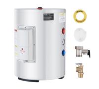 VEVOR Calentador de Agua Eléctrico 1600 W Calentador de Agua Instantáneo 40 L con Pantalla LED, Control de Perilla, Conexión Lateral a Prueba de Agua IPX4, Calentadores a Pedido para Ducha, Baño