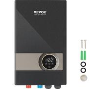 VEVOR Calentador de agua eléctrico sin tanque, calentador de agua caliente instantáneo de 18 KW, visualización digital de temperatura y fácil instalación y suministro de agua las 24 horas, para