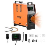 VEVOR Calentador de Aire Diésel CC 12-24 V 8 kW Consumo 0,18-0,36 L/h Calefacción Estacionaria 0-40 °C Ajustable con Control Remoto Pantalla LCD Tanque de 5 L para Camión, Barco, Furgoneta, Caravana