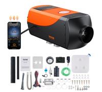 VEVOR Calentador de Aire Diesel 12V 5kW Consumo 0,16-0,52L/h Calefacción Estacionaria 8~36°C Ajustable 15-20m² Control Inteligente con LCD Bluetooth Mando a Distancia Depósito de 10L para Camión Barco