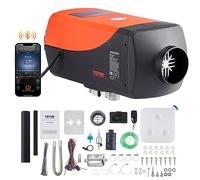 VEVOR Calentador de Aire Diesel 12V 5kW Consumo 0,16-0,52L/h Calefacción Estacionaria 8~36°C Ajustable 15-20m² Control Inteligente con LCD Bluetooth Mando a Distancia Depósito de 10L para Camión Barco