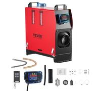 VEVOR Calentador de Aire Diésel CC 12-24 V 8 kW Consumo 0,18-0,36 L/h Calefacción de Estacionamiento 0-40 °C Ajustable con Control Remoto Interruptor LCD Tanque de 5 L para Camión, Barco, Caravana