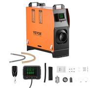 VEVOR Calentador de Aire Diésel CC 12-24 V 8 kW Consumo 0,18-0,36 L/h Calefacción Estacionaria 0-40 °C Ajustable con Control Remoto Pantalla LCD Tanque de 5 L para Camión, Barco, Furgoneta, Caravana