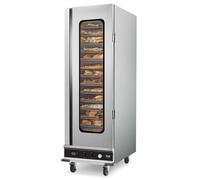 VEVOR Calentador de Alimentos Tipo Caja Caliente, 16 Niveles con Bandeja de Agua, Puerta Única de Vidrio y Estantes Ajustables, Acero Inoxidable, Ideal para Almacenar Pizza, Pollo, Restaurante, 1800 W