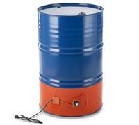 VEVOR Calentador de Bidón de Metal 1200W Correa Calefactora para Bidón 55 Galones Ancho 250mm Termostato Ajustable 30~150°C Correa Calefactora de Bidón de Grasa de Silicona Alta Eficiencia, Naranja