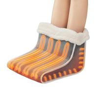 VEVOR Calentador de Pies Eléctrico de Doble Cara, Zapatillas con Calefacción 6 Niveles, con Temporizador y Apagado Automático, Botas Calefactables de Franela Ultra Suave, Lavables, 285 x 310 x 210 mm