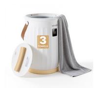 VEVOR Calentador de Toallas 20 L Calientatoallas con Pantalla LED Blanco | Aquecedor para Toallitas Mantas Batas de Baño, Temporizador de 4 Canales, Apagado Automático, Bloqueo de Seguridad para Niños