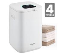 VEVOR Calentador de Toallas 20 L con Pantalla LED Calentador de Mantas Temporizador Ajuste de Temperatura Apagado Automático Cierre de Seguridad Secador de Toallas para Spa, Hogar, Baño, Blanco