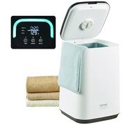 VEVOR Calentador de Toallas 20 L con Pantalla LED y Luz Indicadora en Forma de U Calentador de Toallas Inteligente con Temporizador Ajustable para Baño, Manta, Pijama, Apagado Automático, Blanco