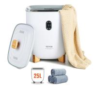 VEVOR Calentador de Toallas 25 L con Pantalla LED y Columnas Calefactoras en Parte Inferior Calentador de Toallas Inteligente con Temporizador Ajustable para Baño, Manta y Pijama, Apagado Automático