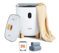 VEVOR Calentador de Toallas 25 L con Pantalla LED y Columnas Calefactoras en Parte Inferior Calentador de Toallas Inteligente con Temporizador Ajustable para Baño, Manta y Pijama, Apagado Automático