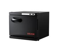 VEVOR Calentador de Toallas 8 L, Esterilizador Secador para 12 Toallas, con Clip y Rejilla, Función de Calentamiento de 360°, Versátil para Spa, Barbería, Manicura, Masajes, Salón de Belleza, Negro