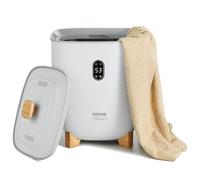 VEVOR Calentador de Toallas Cubo de 25 L con Pantalla LED Calentador de Mantas Apagado Automático Secador de Toallas Temporizador de 4 Niveles Temperatura Ajustable para SPA, Hogar, Baño, Gris