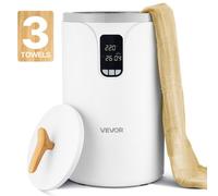 VEVOR Calentador de Toallas de 20 L con Pantalla LED Calentador de Mantas Apagado Automático Temporizador de 3 Niveles Bloqueo de Seguridad Secador de Toallas Portátil para Spa, Hogar, Baño, Blanco