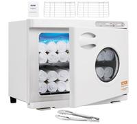 VEVOR Calentador de Toallas Esterilizador Secador de Toallas de 23L con Luz UV 2 Cestas de Acero Inoxidable Calentamiento Rápido Adecuado para Máximo de 54 Toallas Spa Salón de Belleza para Baño Hotel