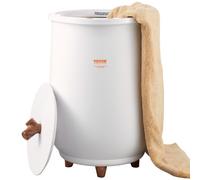 VEVOR Calentador de Toallas Portátil Cubo de 20 L Duración y Temperatura Ajustables con Luz LED Secador de Toallas Mantas Albornoces Apagado Automático para Cuidado Facial Spa Masaje Baño, Blanco