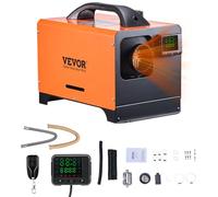 VEVOR Calentador Diésel Portátil Todo en Uno 12V 8kW Calentador de Aire Diésel 0,16-0,62 L/h 8~36 °C 20-25 m² Control LCD y Mando a Distancia Depósito de 5 L para Autocaravana Sin Instalación Interior