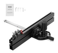 VEVOR Calibre de Inglete de Precisión Ranura Estándar 19 x 10 mm, Calibre de Inglete para Sierra de Mesa de Aleación de Aluminio con Rejilla, 15 Topes de Ángulo, Émbolo con resorte, 450 x 450 x 120 mm