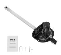 VEVOR Calibre de Inglete de Precisión, Ranura Estándar de 19 x 10 mm, Calibre de Inglete para Sierra de Mesa de Aleación de Aluminio con 15 Topes de Ángulo, Émbolo con Resorte Ajustable y Disco